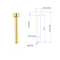 Broches de relais plaquées or, broches en laiton plaqué or, broches de capteur Honeywell 4R-PID, broches de capteur City Technology