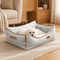 Lit intelligent pour chien en gros avec surveillance de la santé, suivi du rythme cardiaque et du sommeil, housse amovible et lavable, éponge respirante pour usage domestique