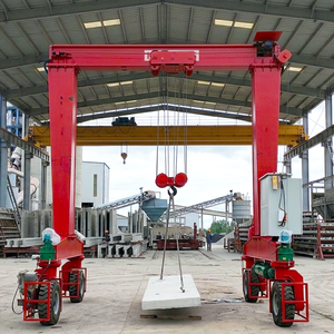 Mobile Yard Hoist 10 Ton 20 Ton 50 Ton Electric Mobile Rubber Tire Gantry <b>Crane</b> - Product Image 2