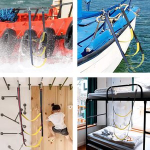 Autonomy Inflatable <b>Boat</b> Ladder Nylon Webbing Stainless Steel <b>Hooks</b> Folding Hanging Ladder For <b>Boats</b> Yacht Side Access - Product Image 5