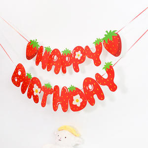 Decoración para Pastel con Temática de Fresa, Espirales para Pastel, Venta al por Mayor para Decoración de Fiestas de Cumpleaños - Product Image 4