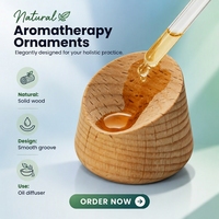 Diffuseur d'huiles essentielles en bois de hêtre de qualité supérieure, diffuseur portable en bois pour voiture avec rainures profondes de précision pour une diffusion aromatique efficace