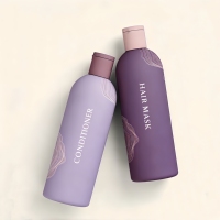 Bouteilles à pompe en plastique rondes souples et étanches vides de 200 ml, 250 ml, 400 ml, 500 ml pour shampooing, lotion pour le corps, revitalisant, gel douche