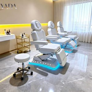 Table de massage électrique hydraulique pour esthéticienne, <span class=keywords><strong>lit</strong></span> de beauté pour salon, avec repose-jambes rétractable pivotant à 360 degrés, idéal pour soins du visage et extensions de cils - Product Image 5