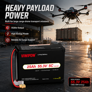 Batterie de drone rechargeable Li-ion VIWIPOW 25Ah 55.3V semi-solide à haute densité énergétique, batterie de drone haute performance - Product Image 1