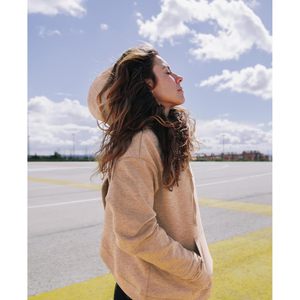 Sudadera con capucha completa de felpa francesa FOXA para mujer, chaqueta de punto de algodón, manga regular, transpirable, para todas las estaciones - Product Image 3