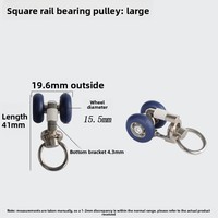 Roue silencieuse pour rail de rideau, roulement à rouleaux, diamètre lisse, réduction du bruit, résistante à l'usure, roue de suspension robuste