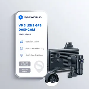 SEEWORLD กล้องติดรถยนต์3ช่อง,กล้องบันทึกวิดีโอ1080P GPS Dashcam 4G