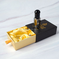 Mini flacons d'attar en verre octogonaux de 3 ml, 6 ml, 10 ml, 12 ml avec bouchon fantaisie en alliage et applicateur en verre/bille métallique pour huiles essentielles
