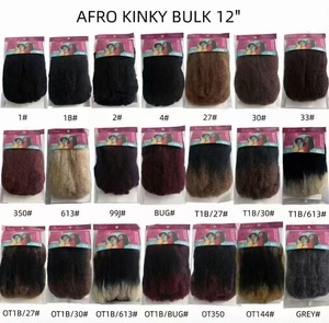 <span class=keywords><strong>Extension</strong></span> per trecce Micro Twist <span class=keywords><strong>Afro</strong></span> Kinky Bulk Knotless riutilizzabili, 12 pollici, 100g, fibra morbida dall'aspetto naturale che imita i capelli umani - Product Image 6