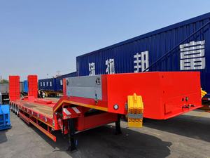 Hot bán 60ton lowbed Trailer bán nối dài cổ ngỗng 3 trục lowboy <span class=keywords><strong>lowloader</strong></span> với thép đoạn đường nối chất lượng xuất khẩu - Product Image 4