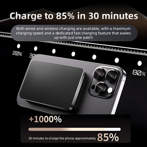 Meilleure vente de batterie externe en métal ultra-mince charge sans fil magnétique 5000mah 10000mAh batterie externe <span class=keywords><strong>pour</strong></span> <span class=keywords><strong>iPhone</strong></span> téléphone portable - Product Image 3