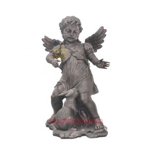Hotel al aire libre Villa Garden Street Paisaje Diseño Arte Fibra de vidrio Estatua Niño con <span class=keywords><strong>pez</strong></span> Resina Artesanía Escultura - Product Image 2