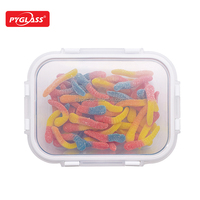 Contenants de préparation des repas en verre - Contenants de préparation des aliments avec couvercles - Contenants de boîte à lunch en verre (lot de 5, 35 onces)