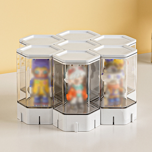 Boîte de rangement et de présentation pour figurines, vitrine transparente anti-poussière, boîte organisatrice pour jouets d'enfants, poupées et figurines d'<span class=keywords><strong>action</strong></span> - Product Image 5