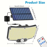 Lampe murale à LED solaire à tête unique capteur de mouvement sécurité LED lumière solaire IP65 étanche jardin extérieur Garage lampadaires maison
