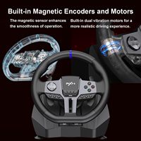 Volante de Carreras PXN V9 Gen2 270&900 °   Volante de Simulación para Auto, 3 Pedales, Palanca de Cambios en H, Compatible con APP, Retroalimentación por Vibración