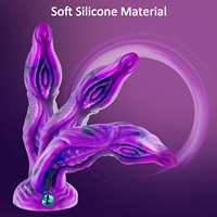 Dildo en silicone souple de 10 pouces, monstre extraterrestre dragon, avec ventouse, long plug anal S, 100% étanche
