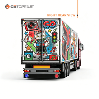 Vinilo Impreso Personalizado para Camiones, Estilo Pop Art y Dibujos Animados, Película Publicitaria para Carrocería de Vehículos Pesados, TPU PVC