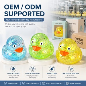 Pato Blandito con Purpurina para Aliviar el Estrés, Juguete Sensorial de Rebote Lento, Regalo Relajante, Marca KL, Mayores de 14 Años, Venta al por Mayor Directa de Fábrica - Product Image 4