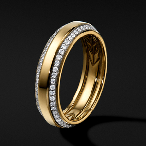 Hailer joyas 10k 14k 18k deux rangées hommes moissanite hip hop pierre or anneaux modèles pour hommes - Product Image 1