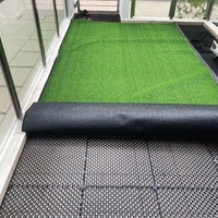 Planche de drainage en gazon artificiel noir de 30 mm d'épaisseur, tapis de drainage pour espaces extérieurs, aménagements paysagers, pour la maison, les parkings