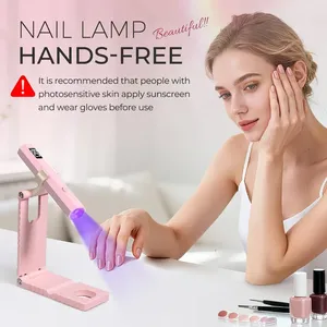 Kit Lampe à Ongles UV/LED Sans Fil Portable avec Support, Écran LCD, Rechargeable USB, Séchoir à Gel pour un Séchage Rapide - Product Image 6