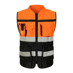Men's Reflective Safety Vest <b>Heavy</b> <b>Duty</b> Stitching Factory Direct Customizable Logo Construction Pockets Wholesale - Product Image 5