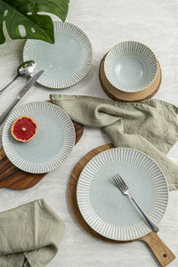 Ensemble de vaisselle en porcelaine bleu ciel de haute qualité pour les fêtes Restaurant en céramique populaire - Product Image 6