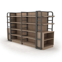 Xinde vente en gros, présentoir en carton métallique MDF de supermarché, étagère de gondole de service léger, étagères de bibliothèque de détail
