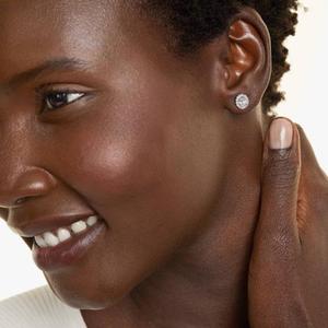 High Shine 925 <b>Sterling</b> <b>Silver</b> Moissanite Diamond <b>Stud</b> Earrings Premium Fine Jewelry for Women Bridal Anniversary Birthday Gift - Product Image 3