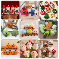 Vente en gros de jouets en peluche doux de 10-25 cm (4 et 8 pouces) pour machines à griffes, animaux en peluche, direct usine