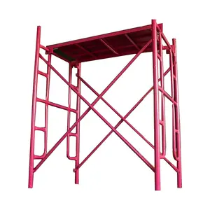 Weld Arch Steel Painting A Frame Q235 Tubular Steel Ladder Walk Through Scaffold Frame