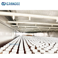 Pasteurisateur automatique de tunnel de pulvérisation de machine de chauffage de thé de citron de bouteille d'animal de compagnie pour la ligne de remplissage froide aseptique