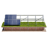 Structure de montage solaire au sol en acier robuste, surface anodisée, durée de vie de 10 à 25 ans pour les projets à grande échelle complexes