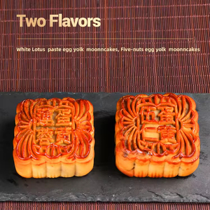 Bán Buôn Giữa Mùa Thu Mooncake Giá 700 gam/hộp Quảng Đông Phong Cách Màu Trắng Tinh Khiết Lotus Dán Bánh Trung Thu - Product Image 3