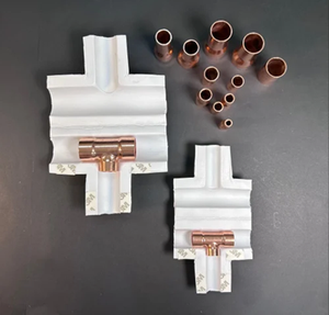 T Type VRF Copper Refjoint Air Conditioner Copper Branch Pipe Connector Refrigeration HVAC Installation Fitting <b>Kit</b> - Product Image 2