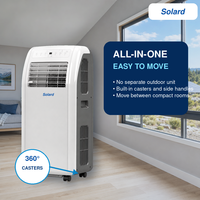 Climatiseur solaire portable 24V DC Solard 7000/9000/12000 BTU, faible consommation, tout-en-un, refroidissement et chauffage, pour camping-car et utilisation hors réseau