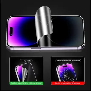 ฟิล์ม TPU กำจัดฝุ่นบรรจุภัณฑ์ที่ดีที่สุดสำหรับ iPhone 13 PRO MAX ฟิล์มป้องกันหน้า<span class=keywords><strong>จอ</strong></span>เพื่อความเป็นส่วนตัว - Product Image 2