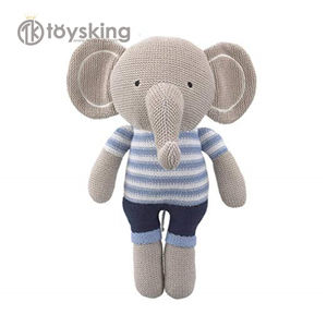 TK peluche per bambini lavorati a maglia di alta qualità giocattolo in tessuto per maglione lavorato a maglia con elefante personalizzato per bambino - Product Image 1