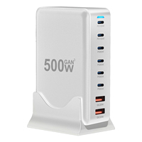 320W 440W 500W GaN Multifonction 4C4A 5C3A Station Multiport De Charge Super Rapide Pour Ordinateur Portable Pour iPhone 16 15 14 Adaptateur De Bureau