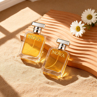 Flacon de parfum en verre carré de luxe personnalisé de 30 ml, 50 ml, 100 ml fabriqué en usine