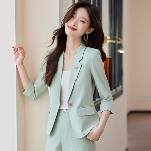 Women's Suit Set Three Quarter Sleeve Polyester Formal Spring Anti-Wrinkle - Product Image 1