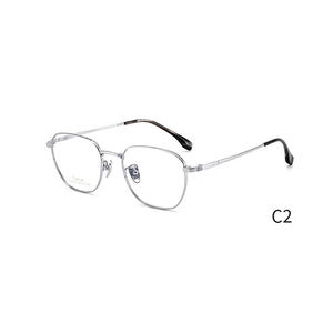 男性用無地チタン光学眼鏡エレガントなオーバルスタイル眼鏡ブラックゴールデンシルバー高価な眼鏡フレーム - Product Image 3