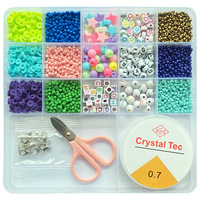 Kit de Fabricación de Joyas para Mujer, Cuentas de Vidrio con Accesorios para Hacer Aretes, Collares y Pulseras
