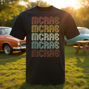 Mcrae Retro T-shirt vintage personalizzata Groovy da uomo nera media - Product Image 3