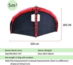 Voile de planche à voile rouge wingsurfing kitesurf Surfing Standup Board Windsurf Sails - Product Image 2