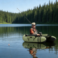 Bateau gonflable de pêche à la mouche en PVC personnalisé avec 1 an de garantie pour 2 pêcheurs, respectueux de l'environnement, pour la pêche en lac