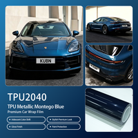 Film de protection TPU Shadow Blue, anti-jaunissement, installation humide, épaisseur 7,5 MIL, qualité américaine, pour toutes voitures