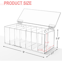 Boîte de rangement pour étiquettes en acrylique moderne et distributeur de rouleaux d'autocollants avec montage facile pour les étiquettes du jour de la semaine